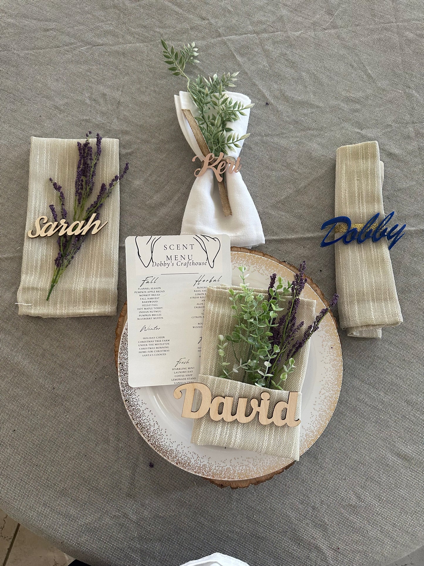 1.5" Wooden Wedding Name Cutout Tags – Custom Laser Cut Place Cards for Wedding Seating