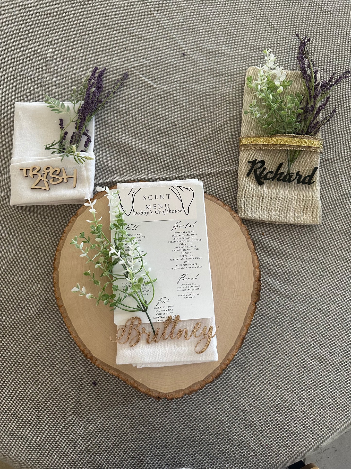 1.5" Wooden Wedding Name Cutout Tags – Custom Laser Cut Place Cards for Wedding Seating