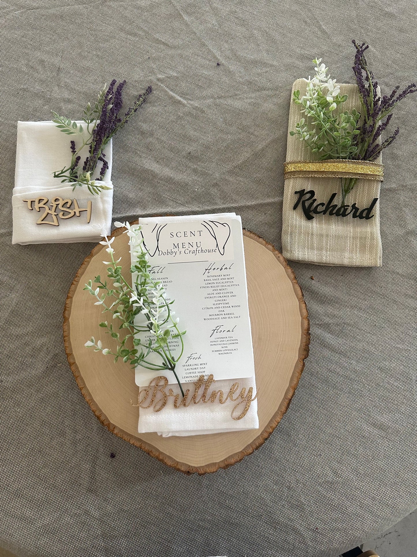 2" Wooden Wedding Name Cutout Tags – Custom Laser Cut Place Cards for Wedding Seating